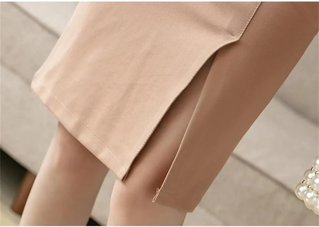 Women Style Office Pencil Skirts Elegant High Waist Slim Skirts Classic Casual Bottoms