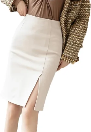 Women Style Office Pencil Skirts Elegant High Waist Slim Skirts Classic Casual Bottoms