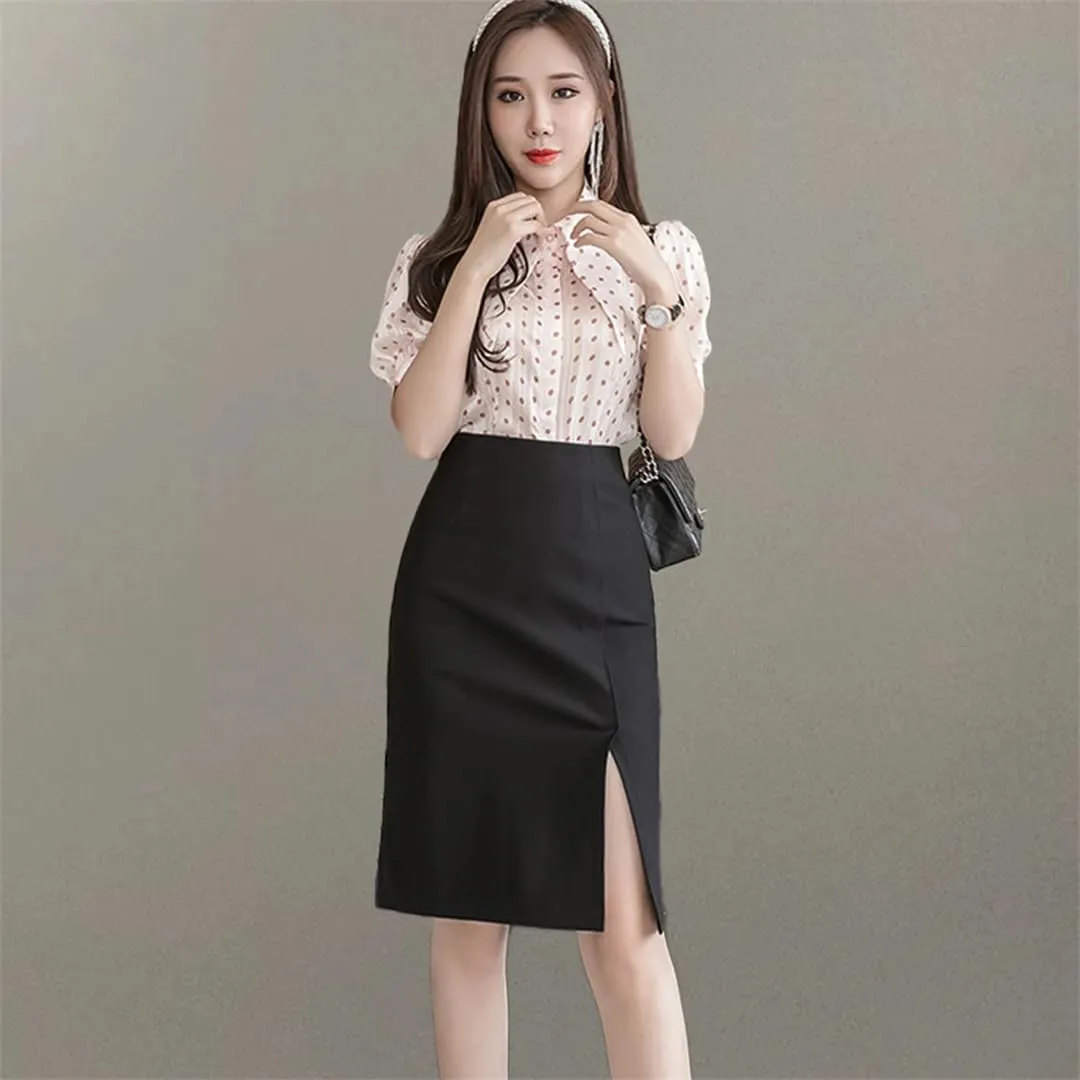 Women Style Office Pencil Skirts Elegant High Waist Slim Skirts Classic Casual Bottoms